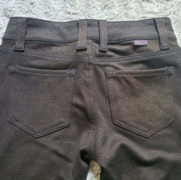 NWOT GLO Jeans Black Glitter Pants Size 1 - Picture 5 of 6